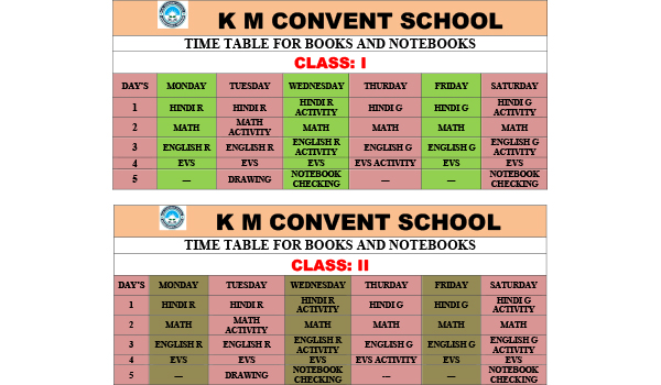 Summer Time Table